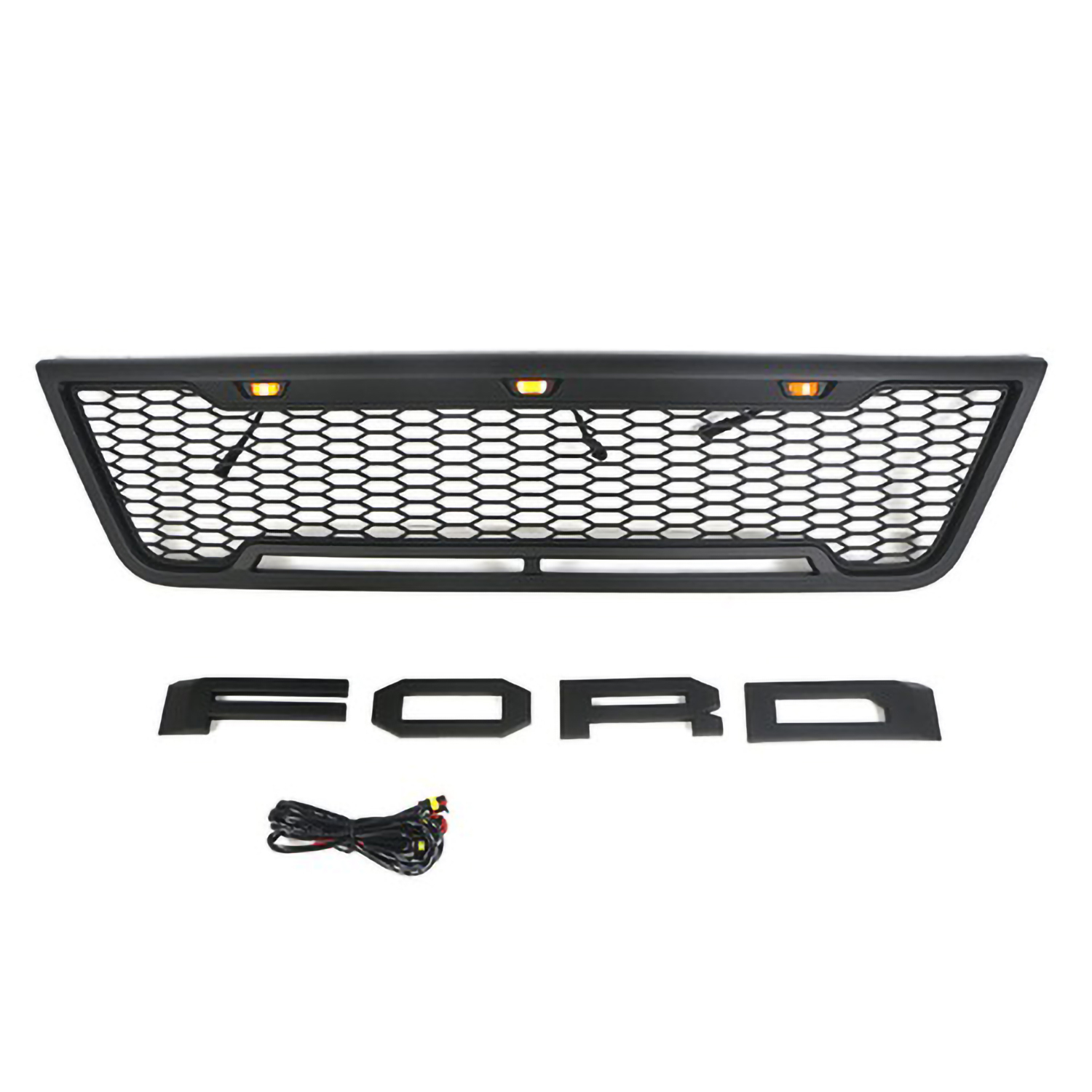 Front Grille For Ford E150 E250 E350 2003-2007 Grill With LED Lights
