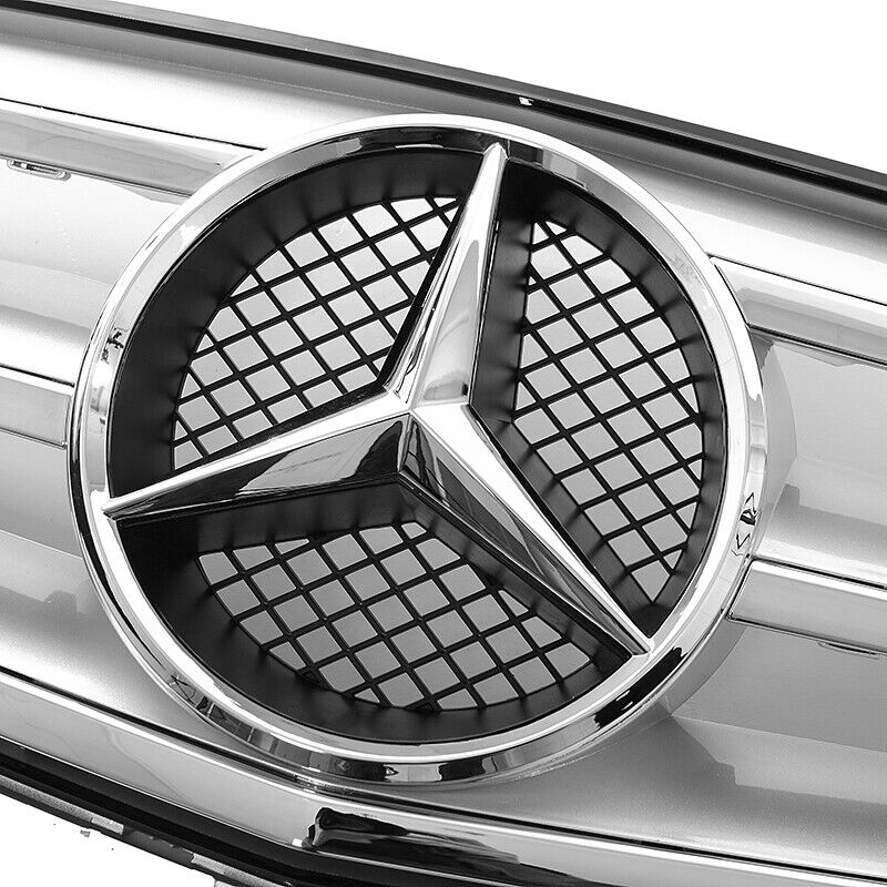 For Mercedes-Benz C Class W204 C250 C300 C350 Front Chrome Grille 2008-2014