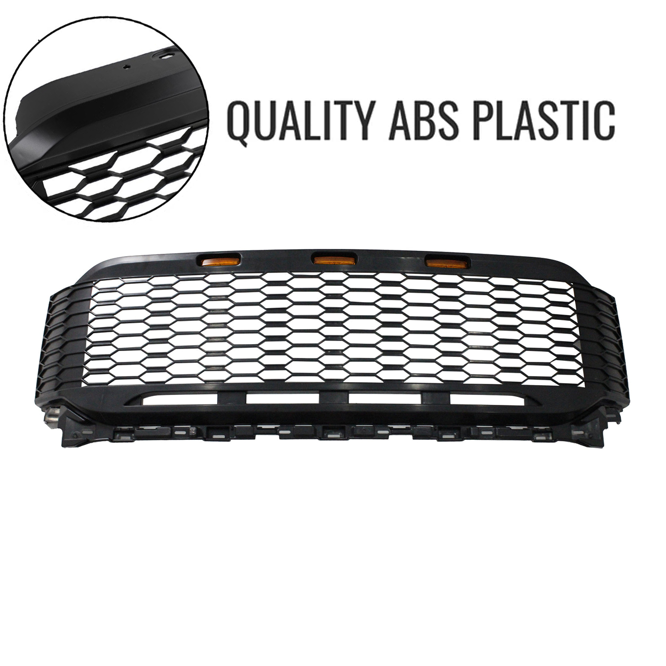 Front Grill For 2021 2022 2023 Ford F150 Bumper Grille Raptor Style W/LED Light