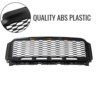 Front Grill For 2021 2022 2023 Ford F150 Bumper Grille Raptor Style W/LED Light