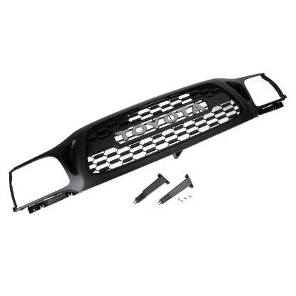 Front Grille For Tacoma 2001-2004 Grill Bumper Mesh w/Letter Matte Black