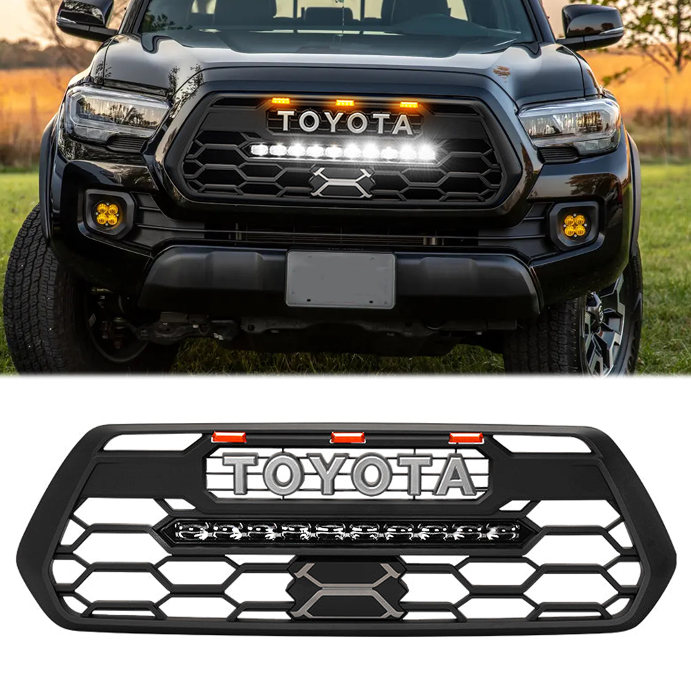 [Back to School Sale] For 2016-2023 Toyota Tacoma TRD Pro Grill Front Grille With Led Light 