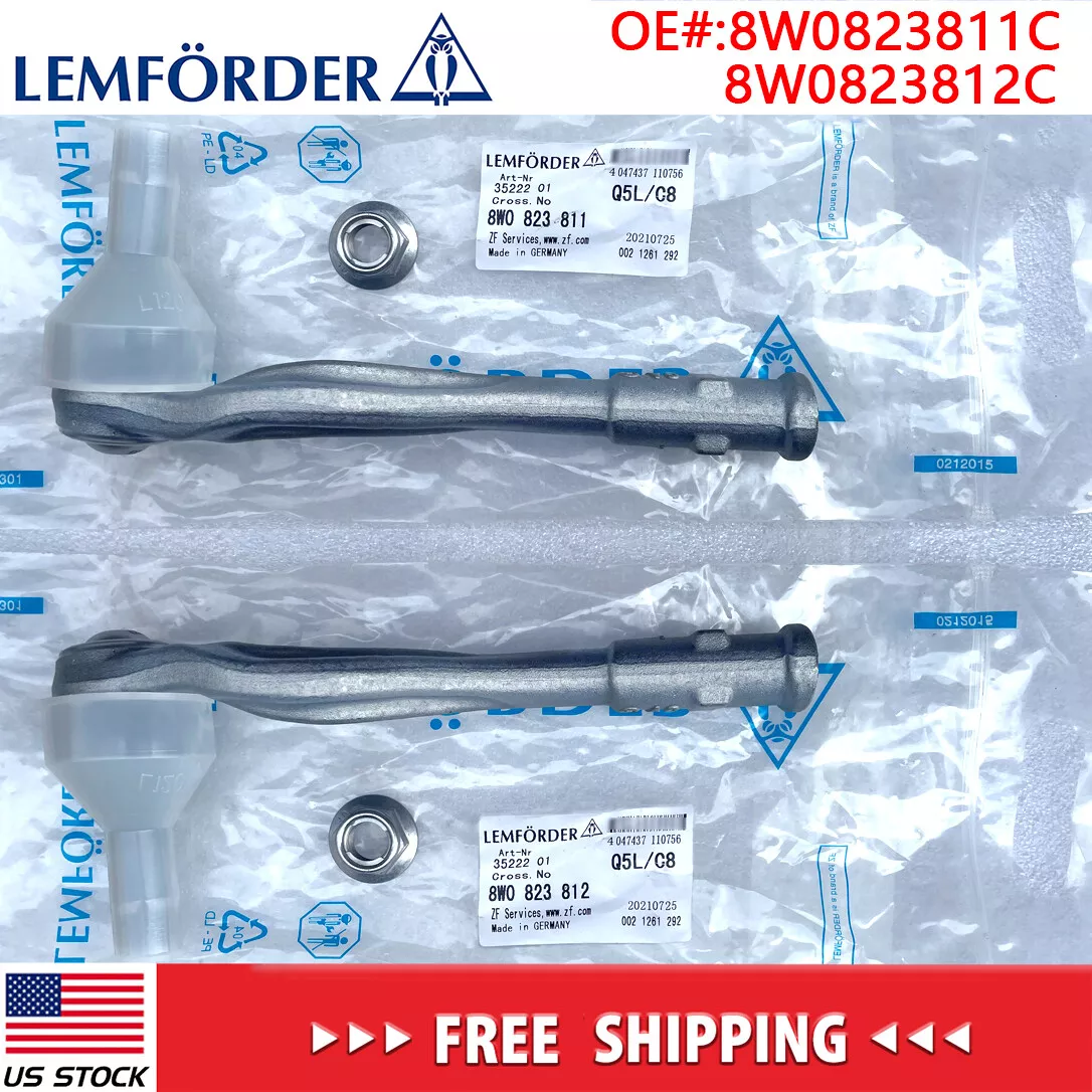2PC Lemforder OEM Front Outer Tie Rod End Links For Audi A4 A5 B9 S4 S5 Quattro