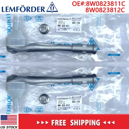 2PC Lemforder OEM Front Outer Tie Rod End Links For Audi A4 A5 B9 S4 S5 Quattro