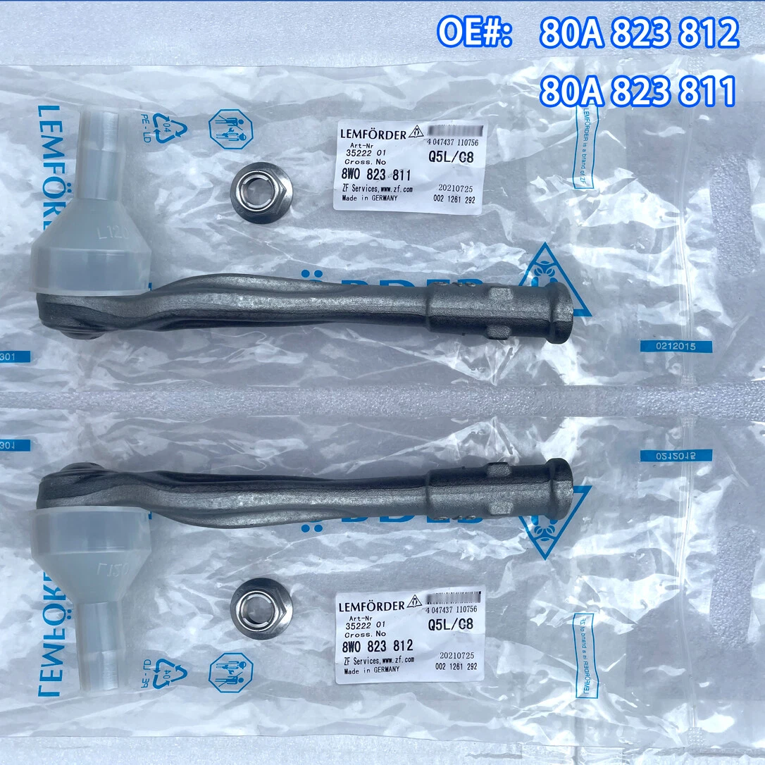 2PC Lemforder OEM Front Outer Tie Rod End Links For Audi A4 A5 B9 S4 S5 Quattro