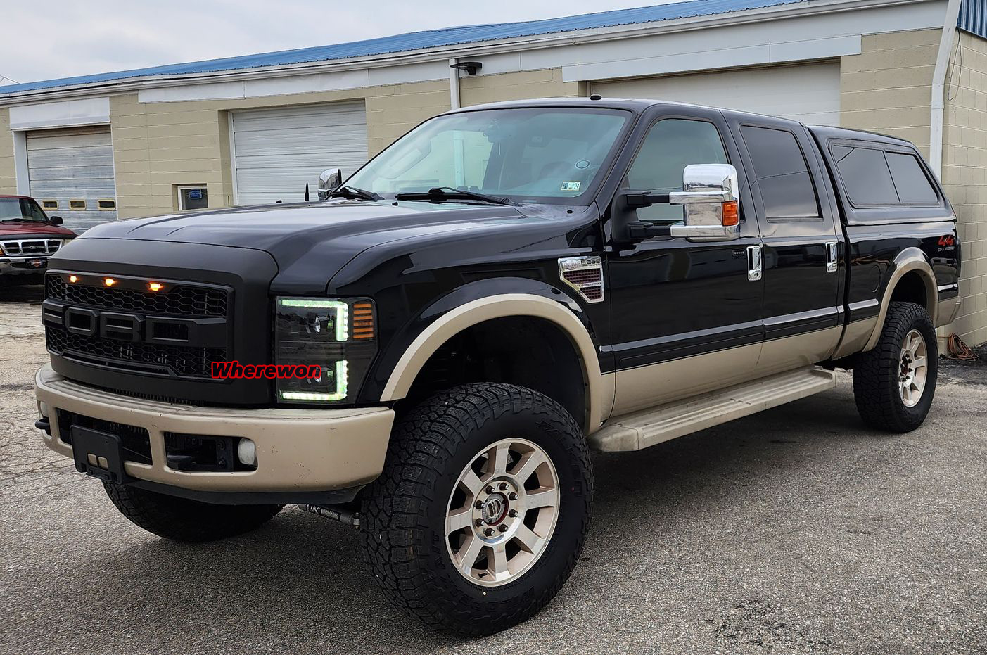 Front Grille For 2008-2010 Ford F250 F350 Super Duty Raptor Style Grill W/ Letters Matte Black