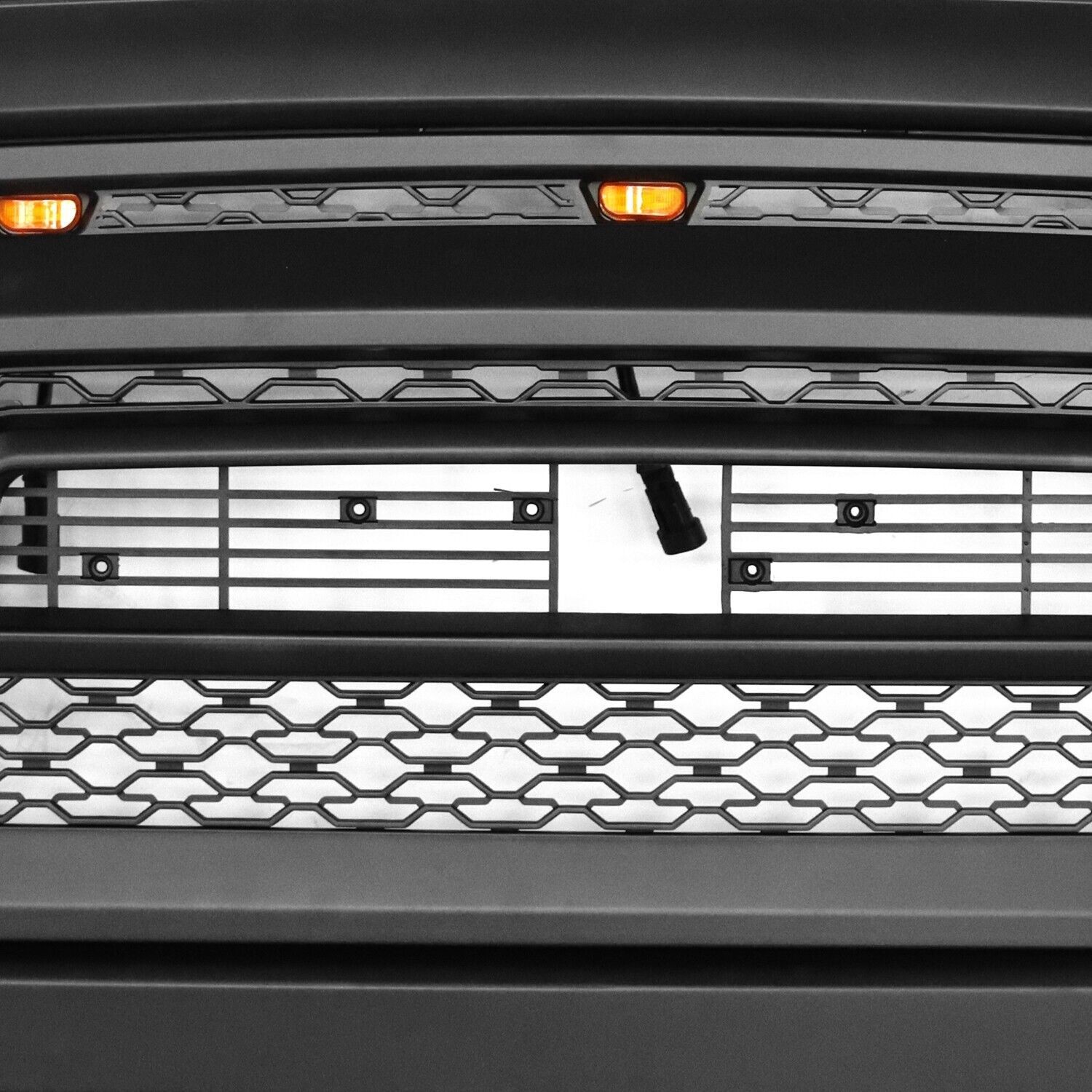 For 2002-2005 Dodge RAM 1500 Rebel Style Front Grille Black w/ Letters