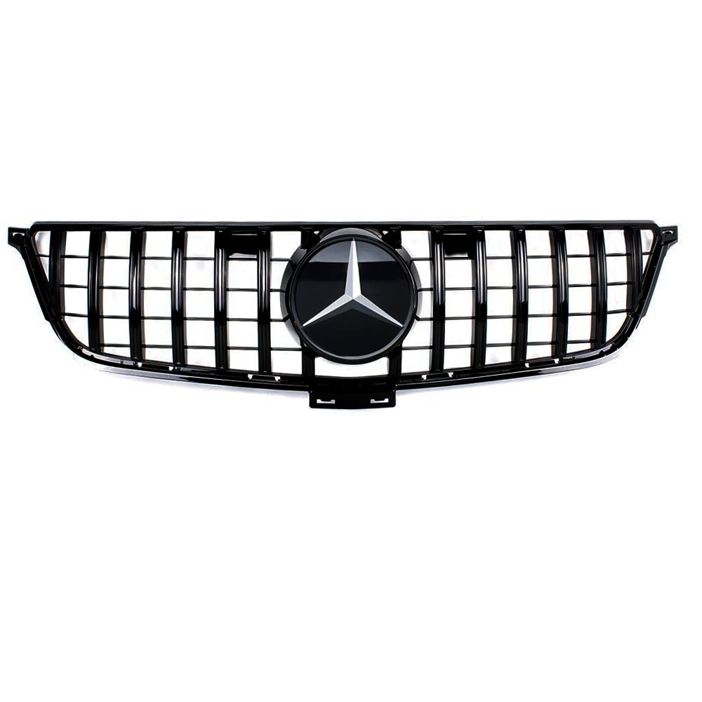 GT Style Front Grille Gloss Black For Mercedes Benz W166 2012-2015 ML350 ML400 ML550 ML63AMG