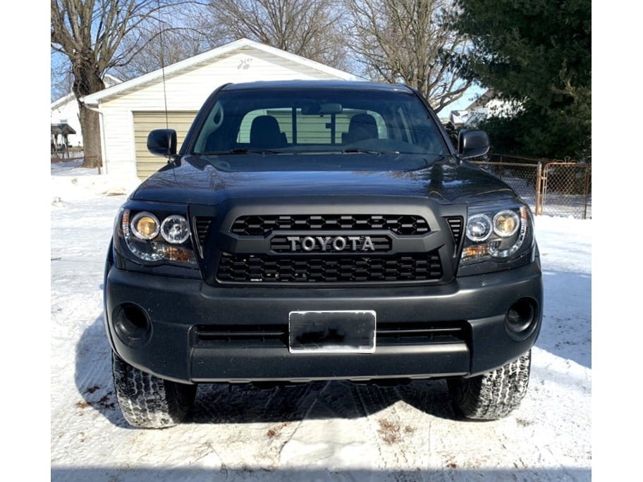“Black Friday Sale” Matte Black Front Grill For 2005 2006 2007 2008 2009 2010 2011 Toyota Tacoma Upper Grille Mesh With LED Light