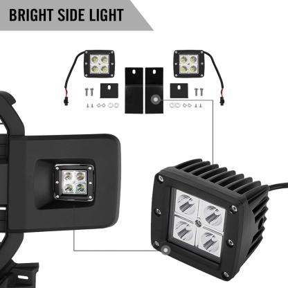 For 2018-2020 Ford F150 Grill Raptor Style Front Grille W/Led Lights w/Letter