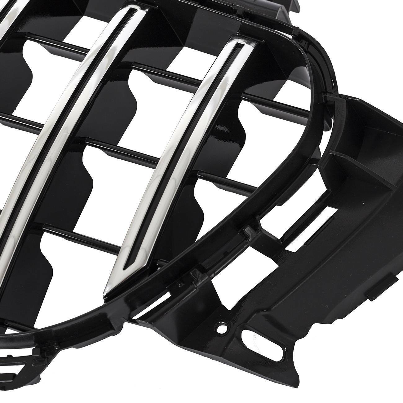 GT R Grille Fit Mercedes Benz W213 E-CLASS 2016-2020 W/ Camera Hole Black