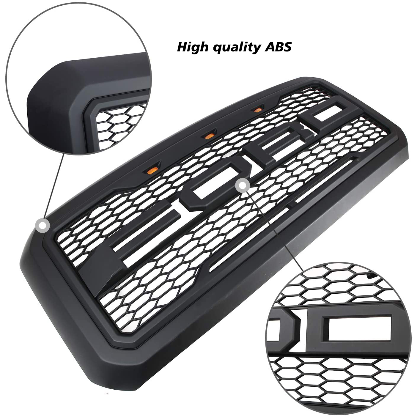 For 2011-2016 Ford F250 F350 F450 F550 Super Duty Grill Raptor Style Front Grille Matte Black