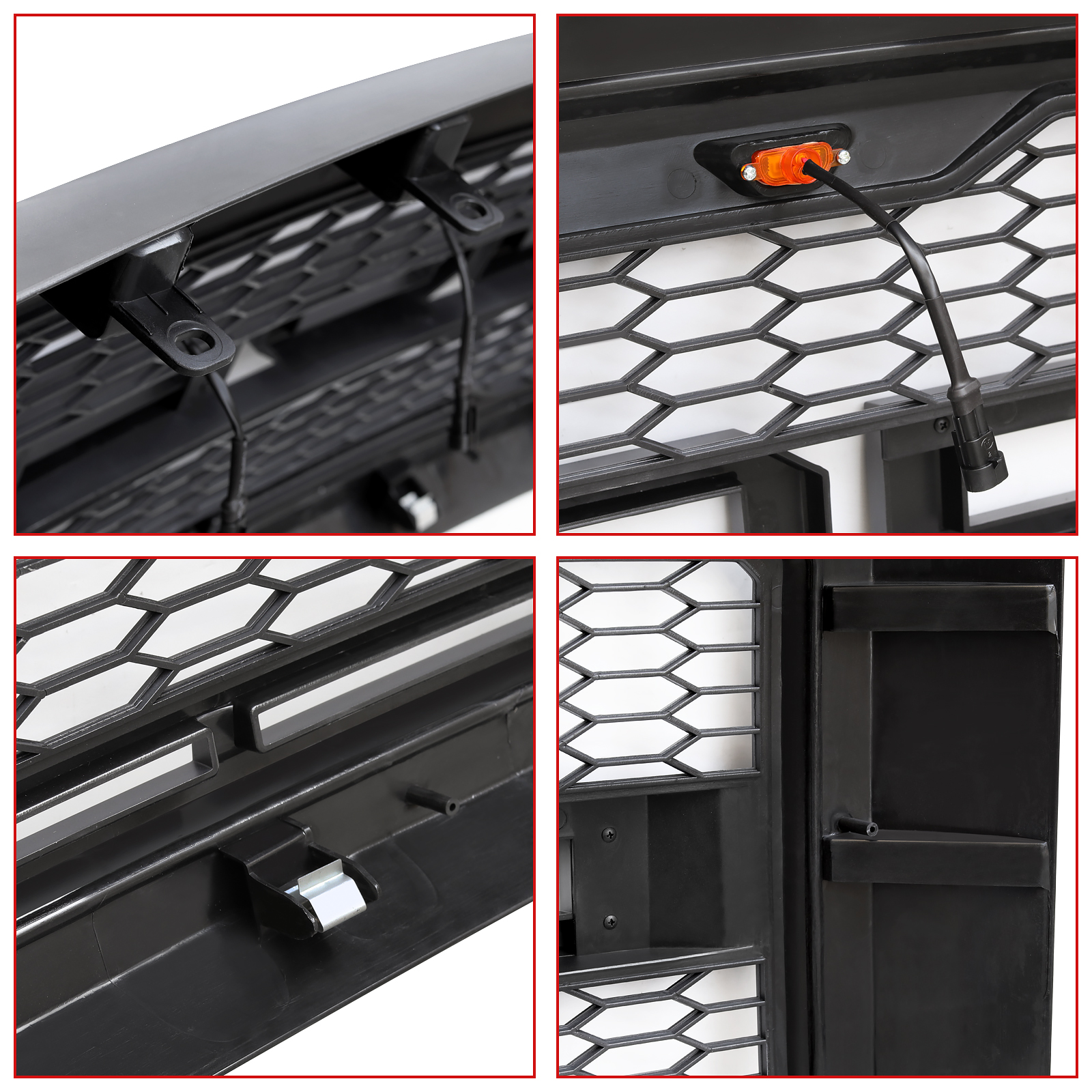 For 2011-2016 Ford F250 F350 F450 F550 Super Duty Grill Raptor Style Front Grille Matte Black