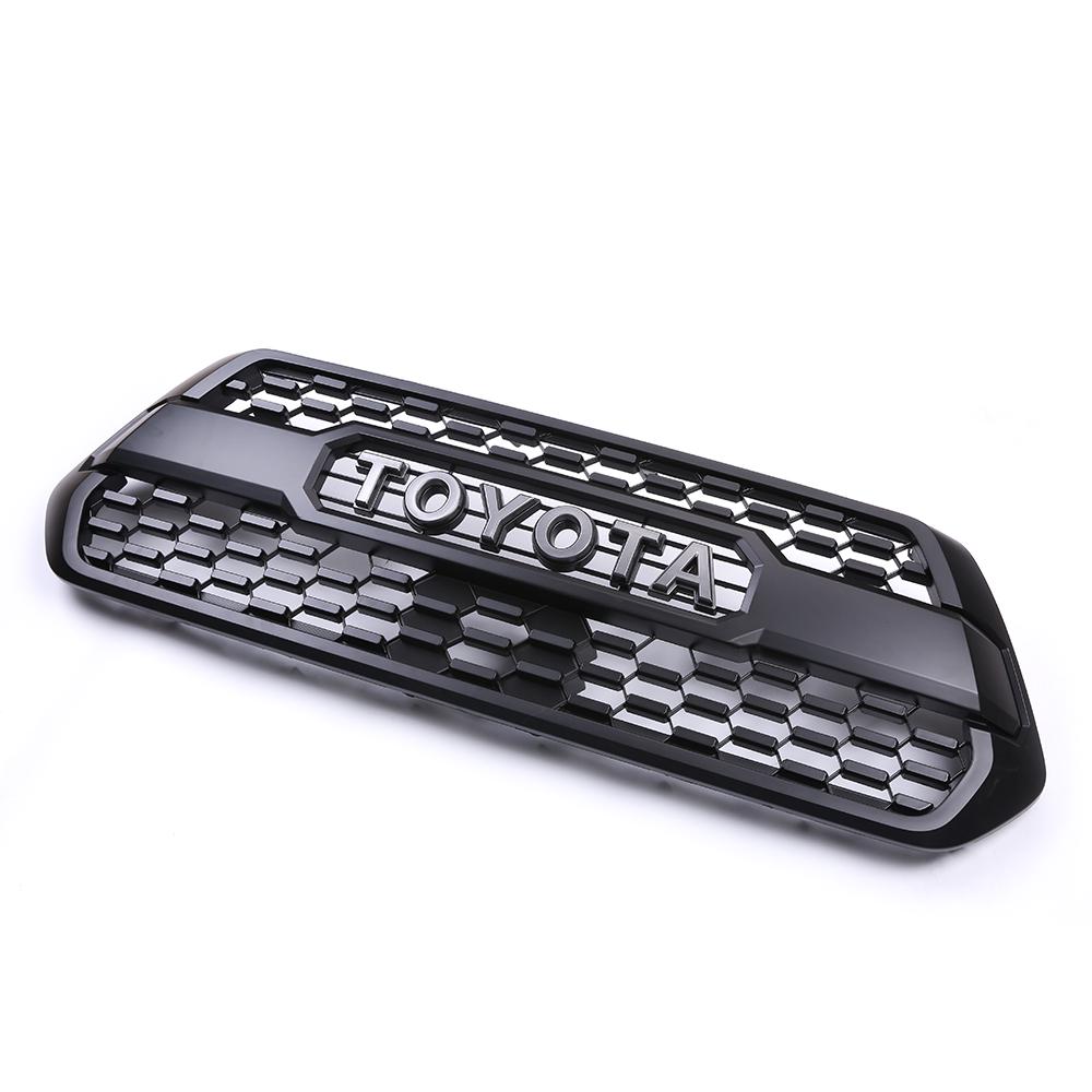 For 2016-2022 Tacoma TRD Pro Front Grille Bumper Hood Matte Black Grill W/Letter