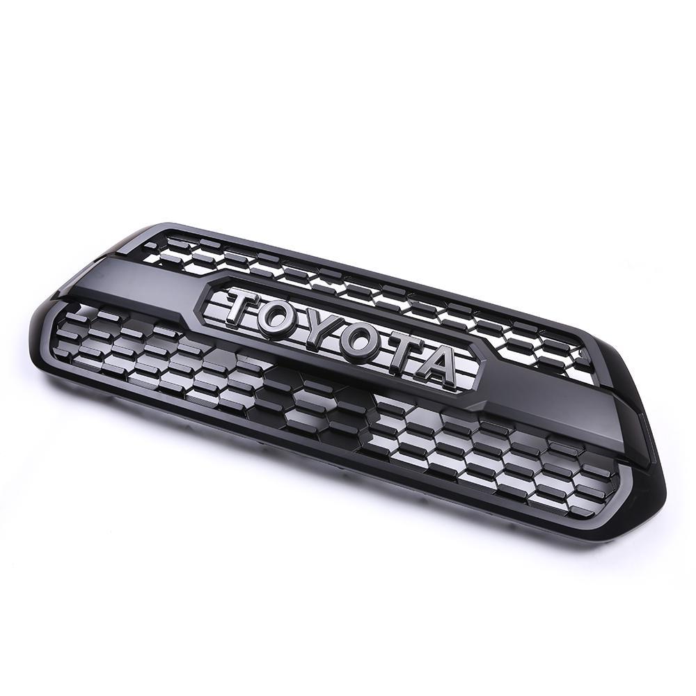 For 2016-2022 Tacoma TRD Pro Front Grille Bumper Hood Matte Black Grill W/Letter