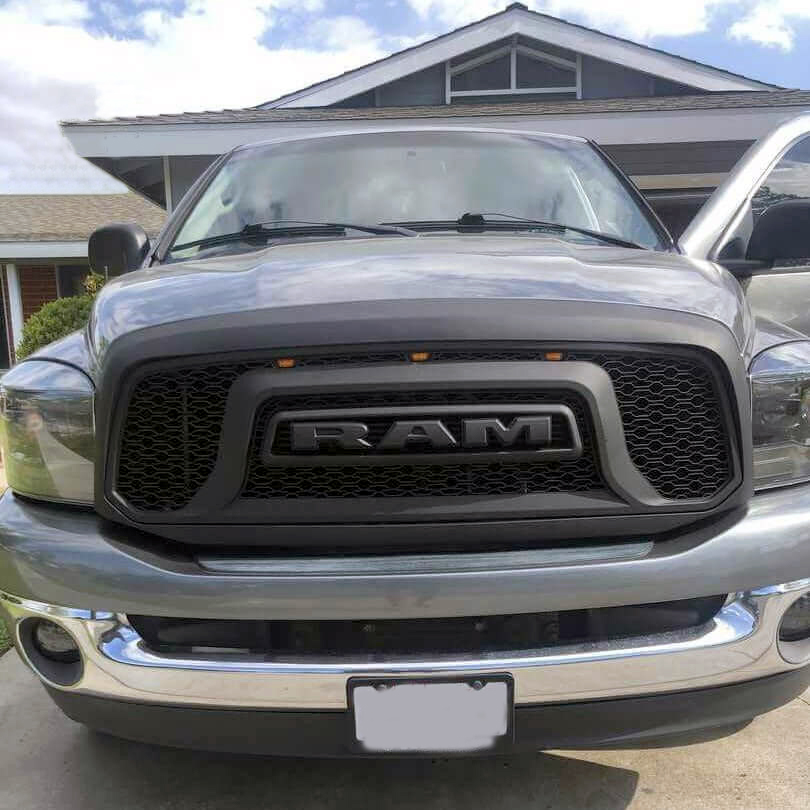 Grille For 2006-2008 Dodge RAM 1500 Rebel Style Grill W/LED Black