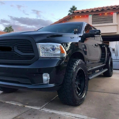 Front Grille For Dodge Ram 1500 2013-2018 Big Horn Bumper Matte Black