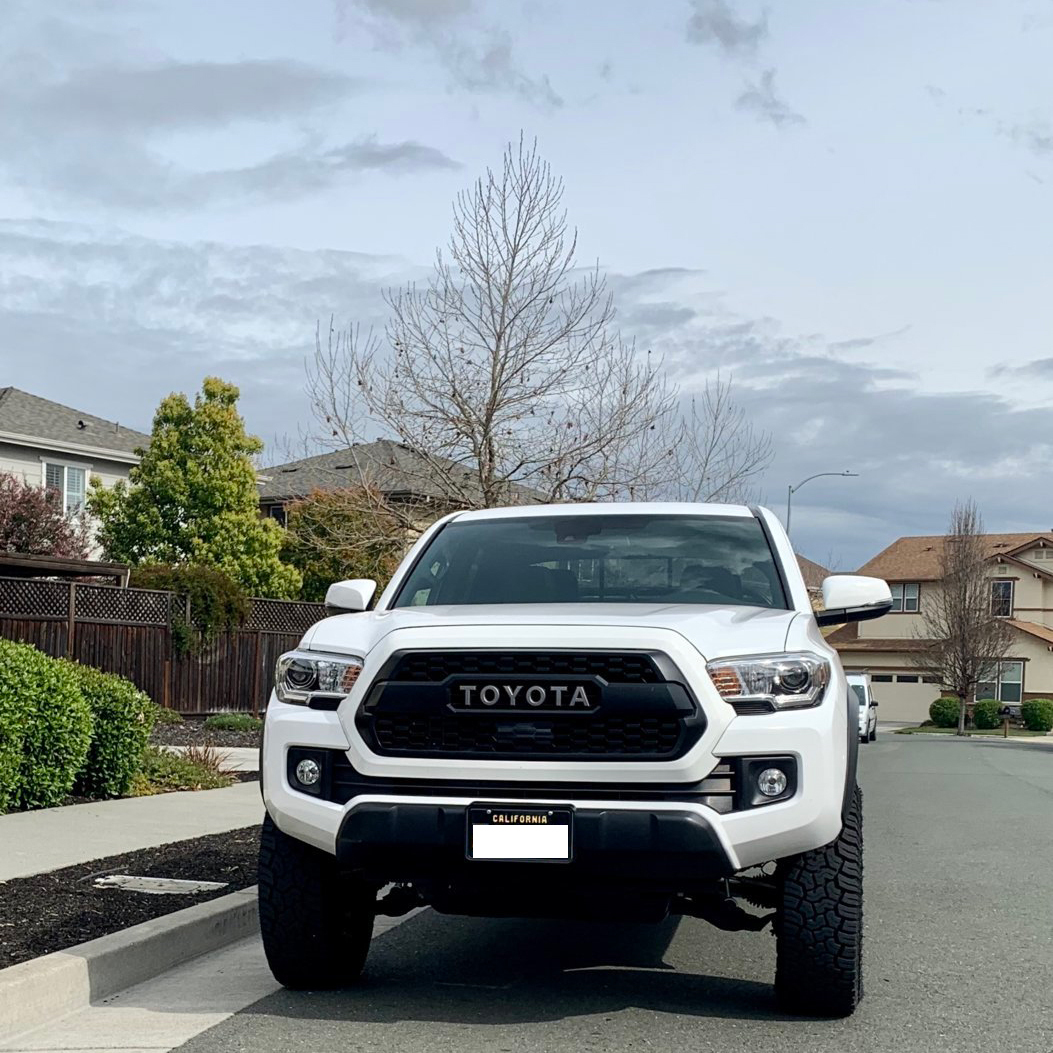 For 2016-2022 Toyota Tacoma Trd Pro Front Grill Matte Black Grille With Letter