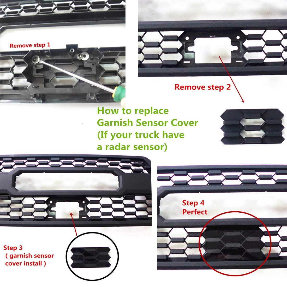 Grill Garnish Sensor Cover OE #53141-35060 For Toyota Tacoma TRD PRO 2018-2023