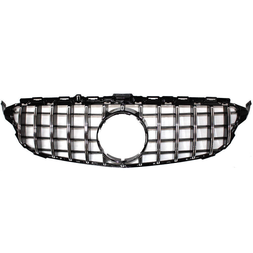 For Mercedes Benz W205 C-Class 2015-2018 Grill GT R Style Front Grille with Star 