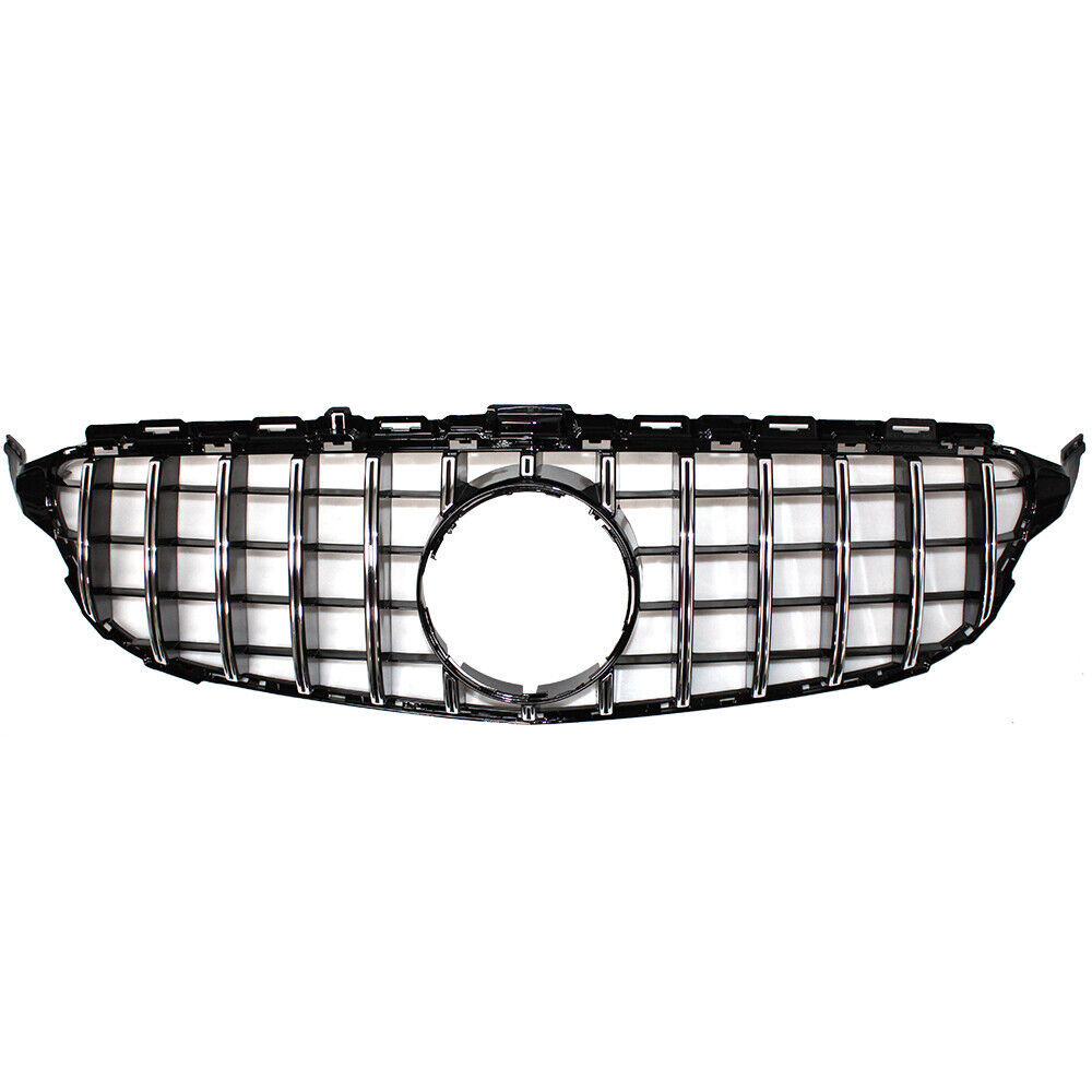 For Mercedes Benz W205 C-Class 2015-2018 Grill GT R Style Front Grille with Star 