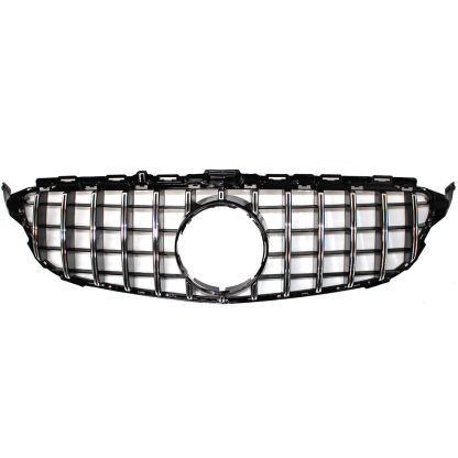 For Mercedes Benz W205 C-Class 2015-2018 Grill GT R Style Front Grille with Star 