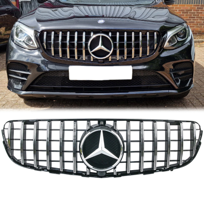 GTR Grille W/Emblem for Mercedes Benz X253 GLC-CLASS GLC300 GLC43 2015-2019 