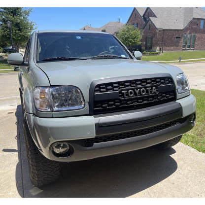 For 2003-2006 Toyota Tundra Front Grille Matte Black Grill w/LED Light