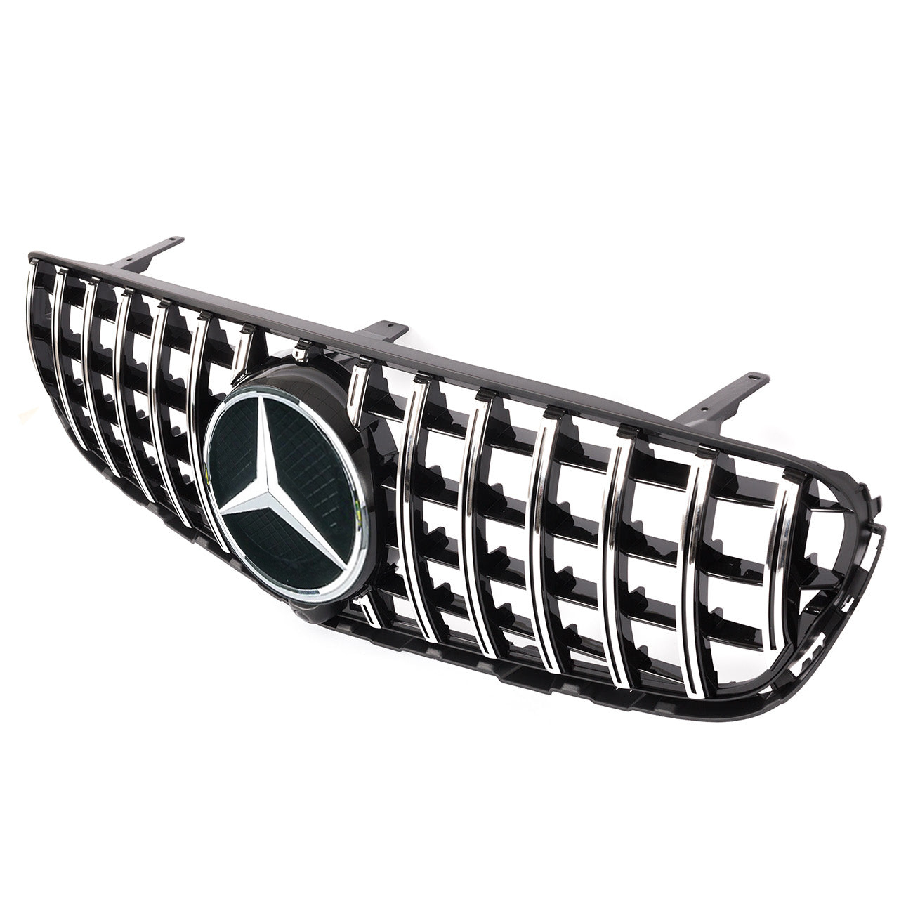 GTR Style Grill For 2015-2019 Mercedes Benz X253 GLC-CLASS GLC300 GLC43 Grille W/ Emblem 