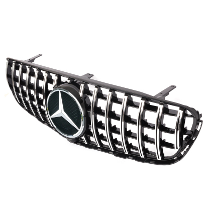 GTR Style Grill For 2015-2019 Mercedes Benz X253 GLC-CLASS GLC300 GLC43 Grille W/ Emblem 