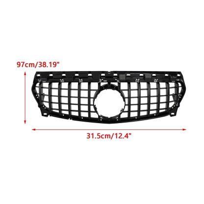 GT R Front Grill W/Emblem For Mercedes Benz W117 CLA Class CLA250 2013-2019