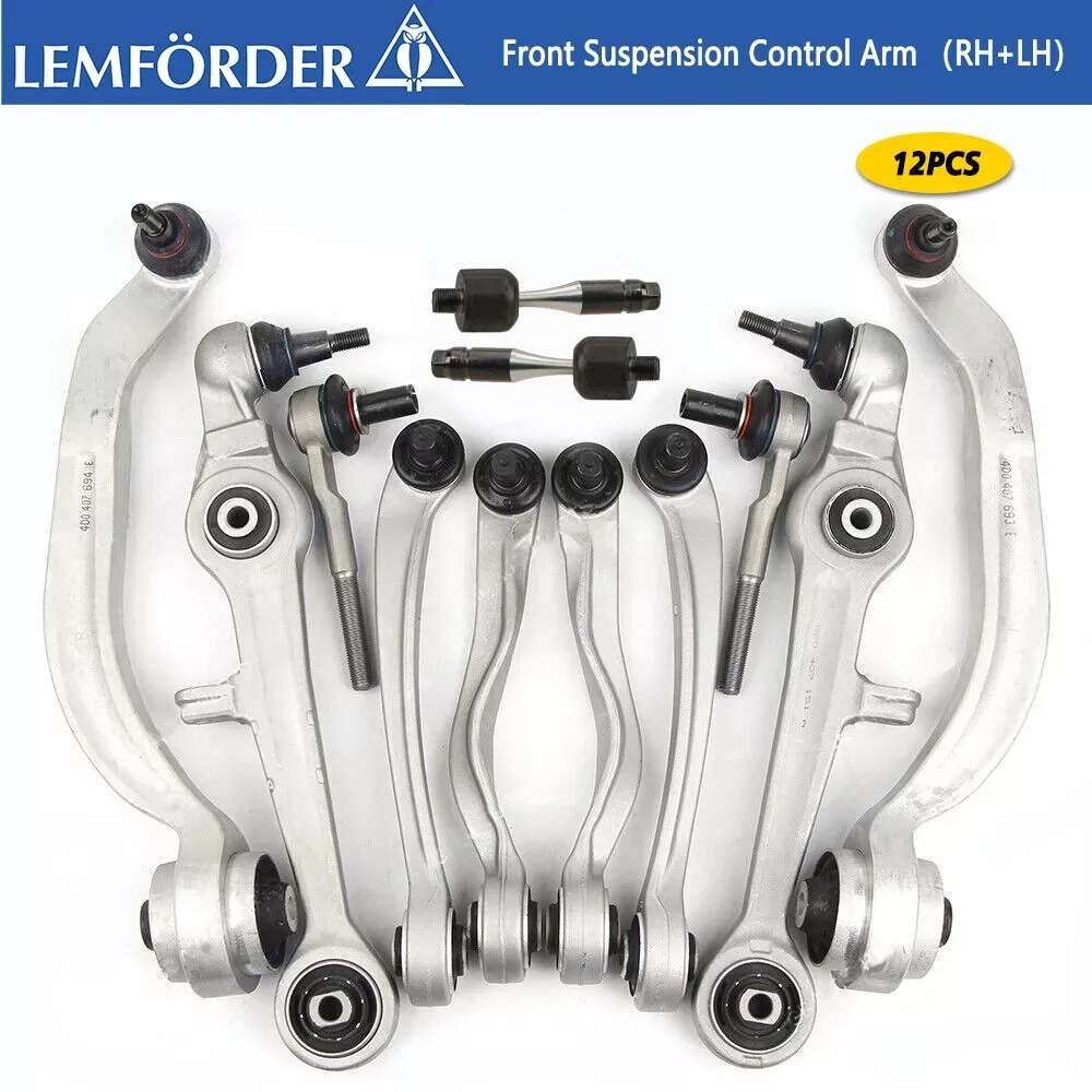 12Pcs Front Lower Suspension Control Arm Kit Ball Joint For Audi A4 B5 A6 Passat
