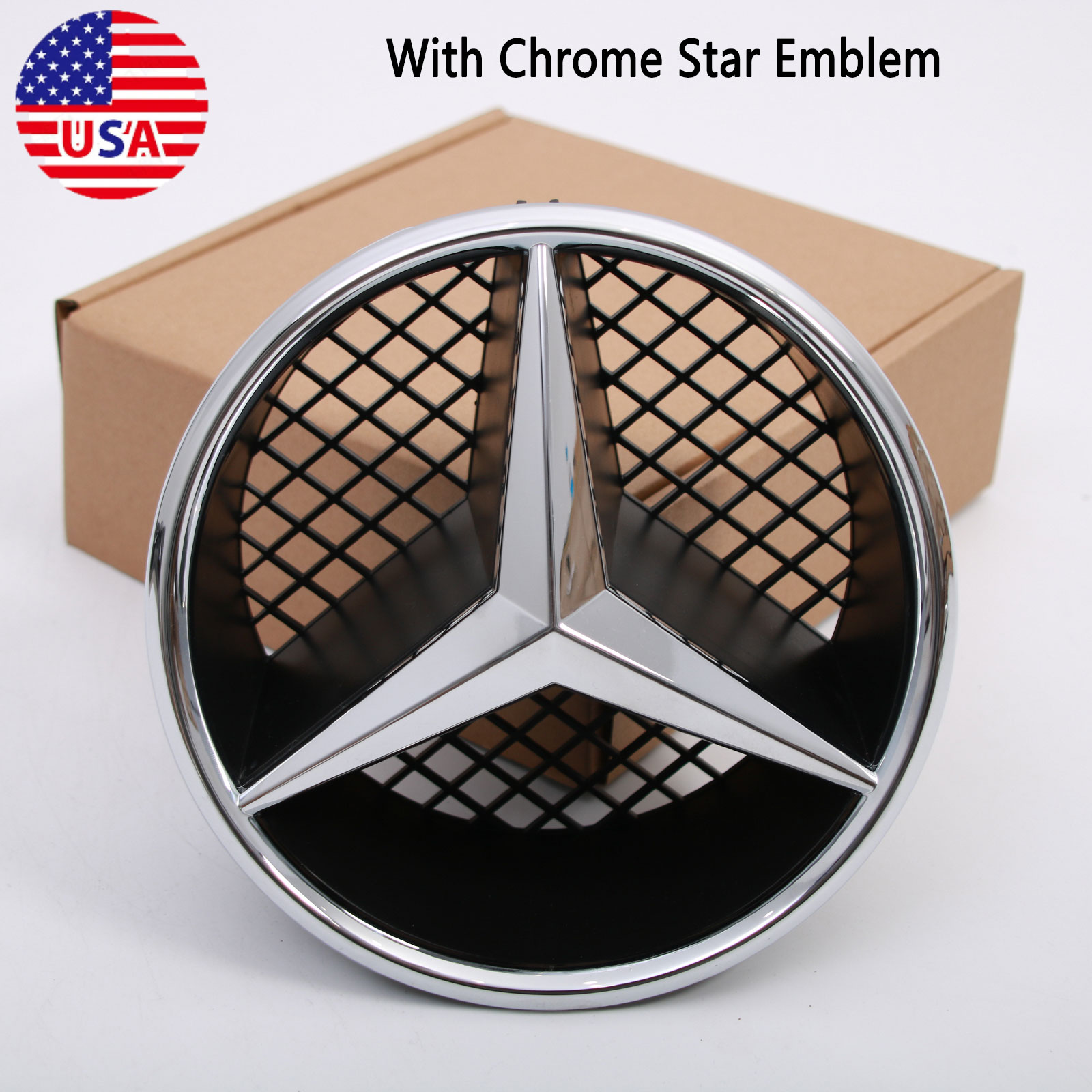 AMG Style Front Grill w/Badge For Mercedes Benz W204 C-CLASS C300 C350 2008-2013 Grille