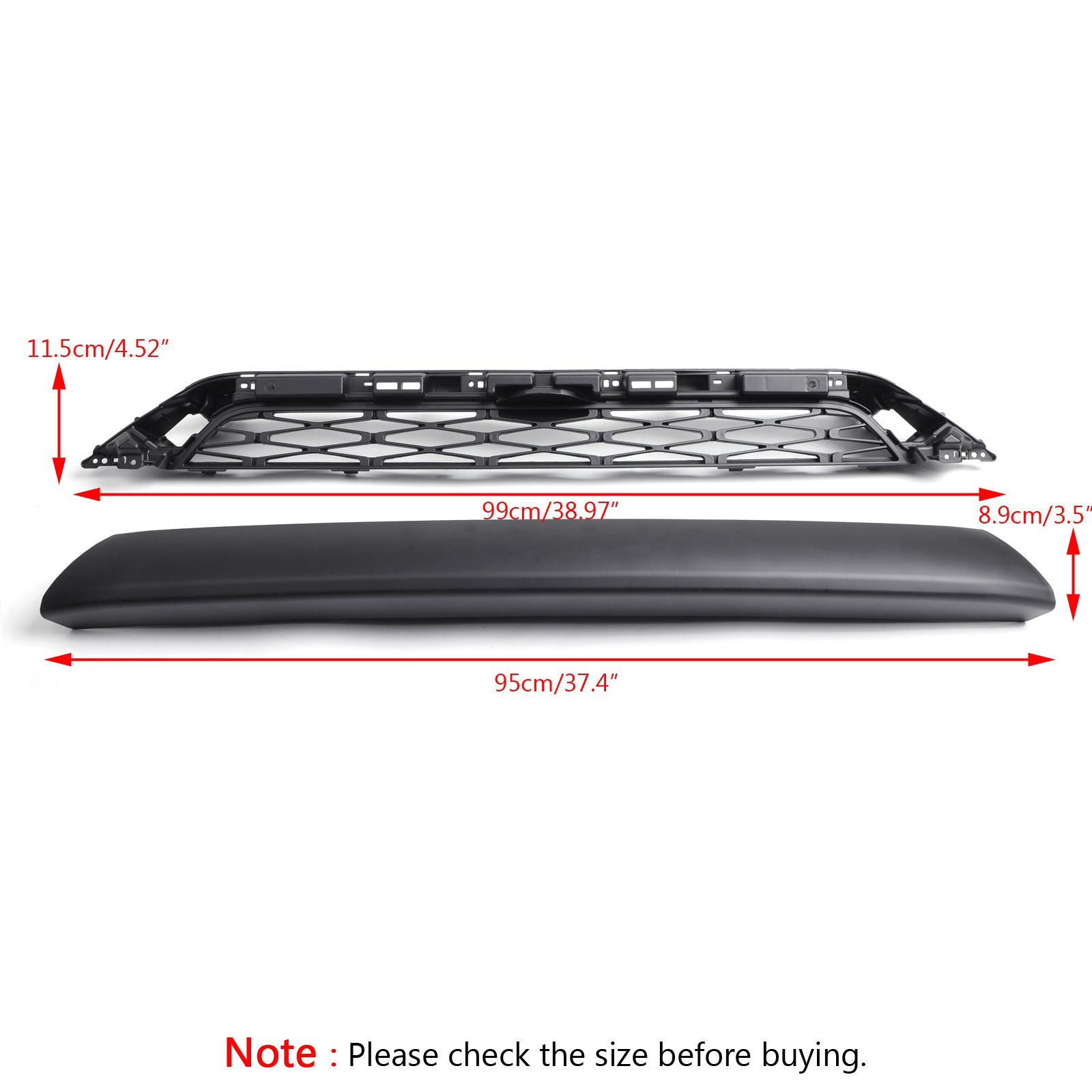 For 2014-2019 Toyota 4Runner TRD Pro Style Grille Matte Black Front Grill W/ Letters