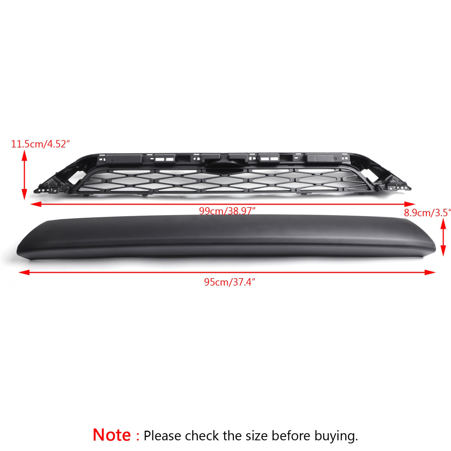 For 2014-2019 Toyota 4Runner TRD Pro Style Grille Matte Black Front Grill W/ Letters