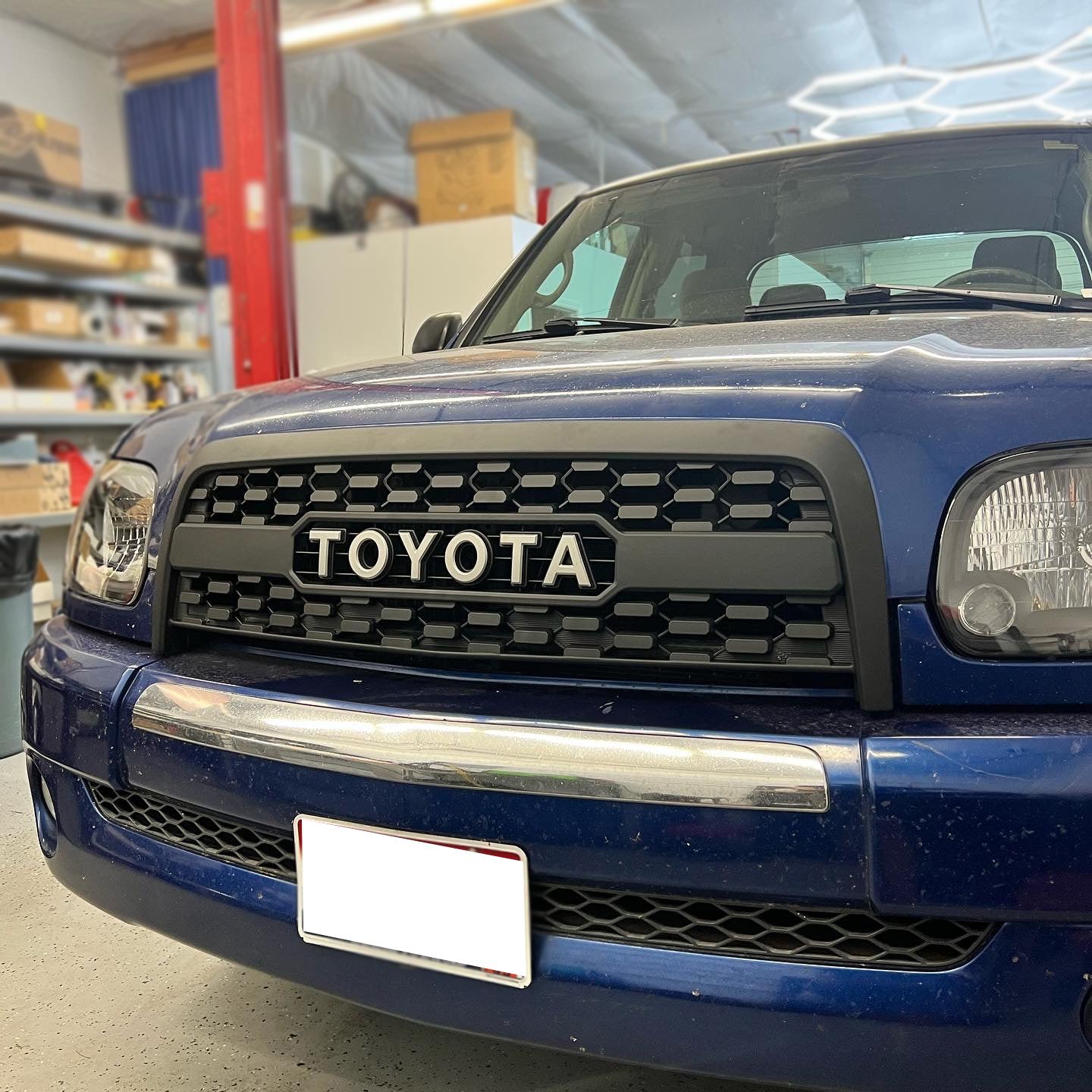 [Copy]Front Grille For 2003-2006 Toyota Tundra Grill W/LED Lights and Letters Matte Black