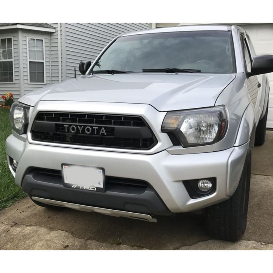 For 2012 2013 2014 2015 Tacoma Front Grille Bumper Grill Matte Black W/Letter