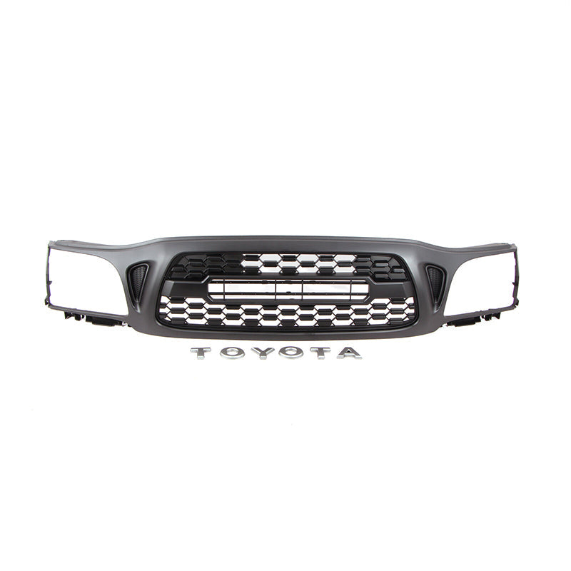 Front Grille For Tacoma 2001-2004 Grill Bumper Mesh w/Letter Matte Black