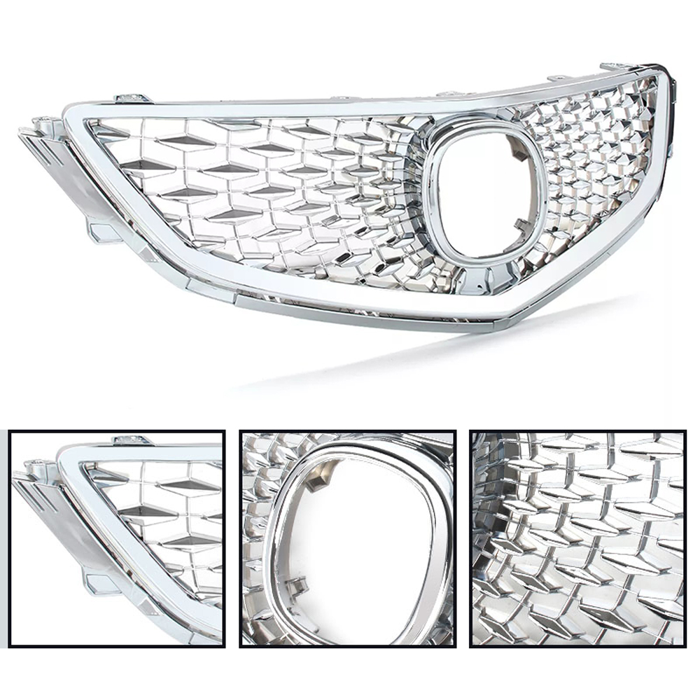  For 2015-2017 Honda Acura TLX Grille Chrome Upgrade 2018 Acura TLX Style Grill with Emblem