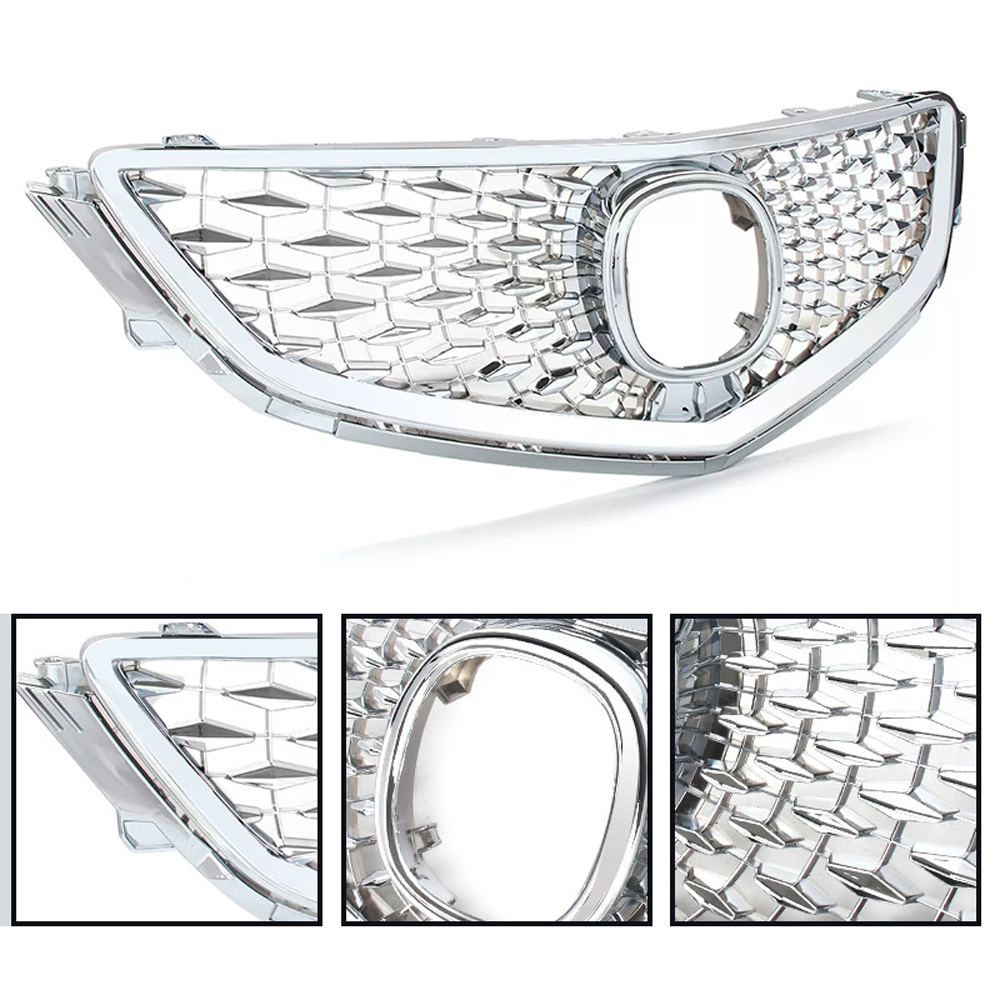  For 2015-2017 Honda Acura TLX Grille Chrome Upgrade 2018 Acura TLX Style Grill with Emblem