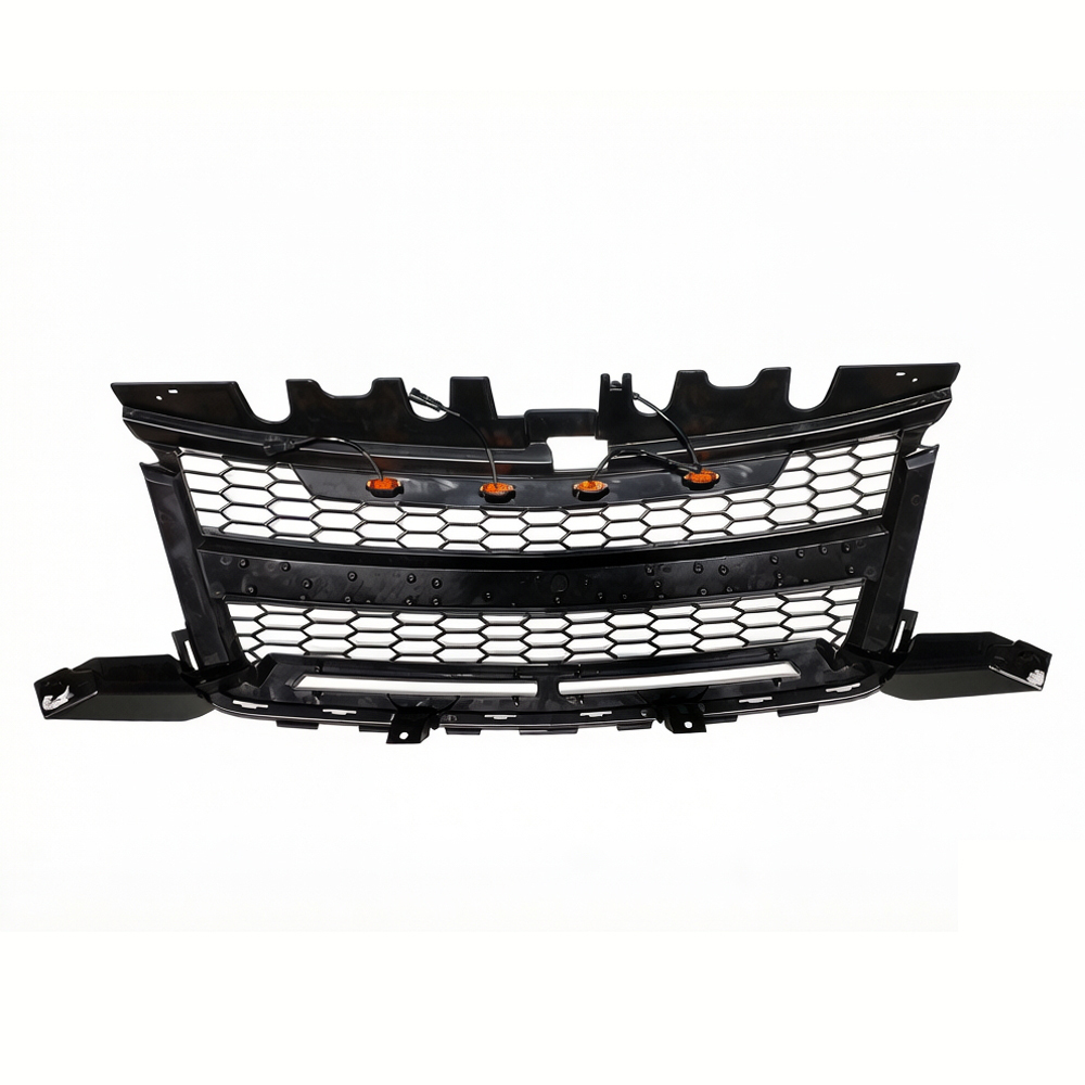Front Grille For Chevrolet Colorado Z71 WT LT 2015-2020 Upper Grill with LED Light