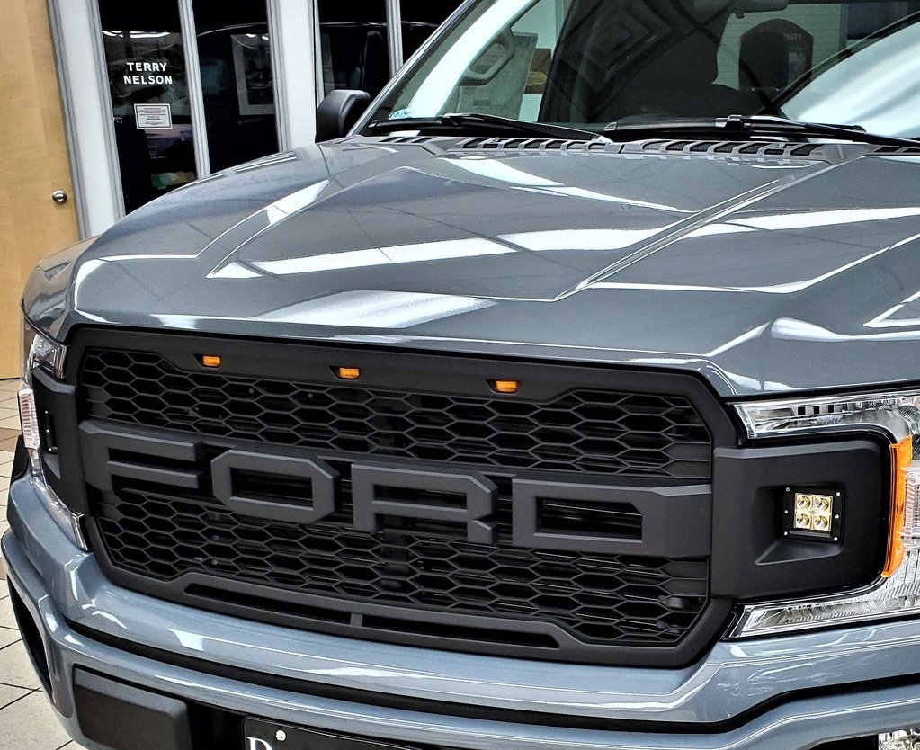 For 2018-2020 Ford F150 Grill Raptor Style Upgrade Grille Front Mesh Black W/Letters