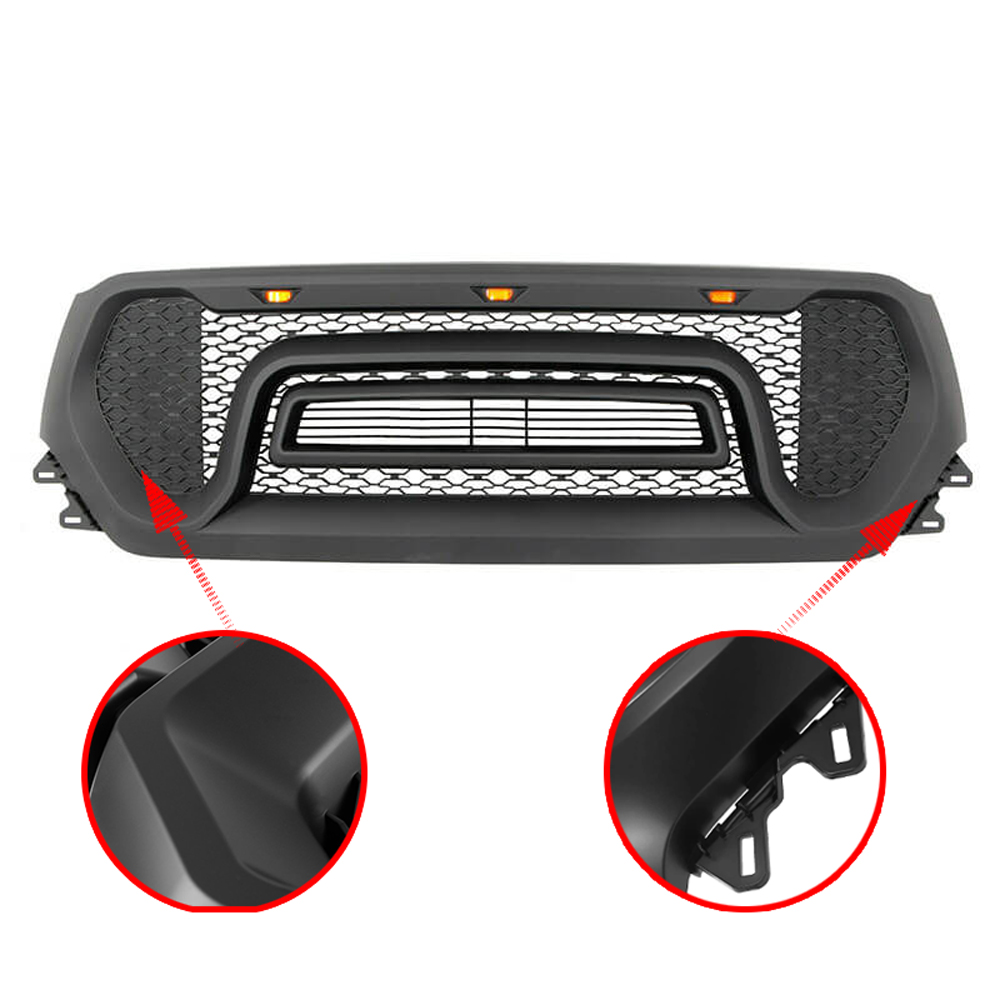 Rebel Style Grill For 2019 2020 2021 Dodge Ram 1500 Grille w/ Letter