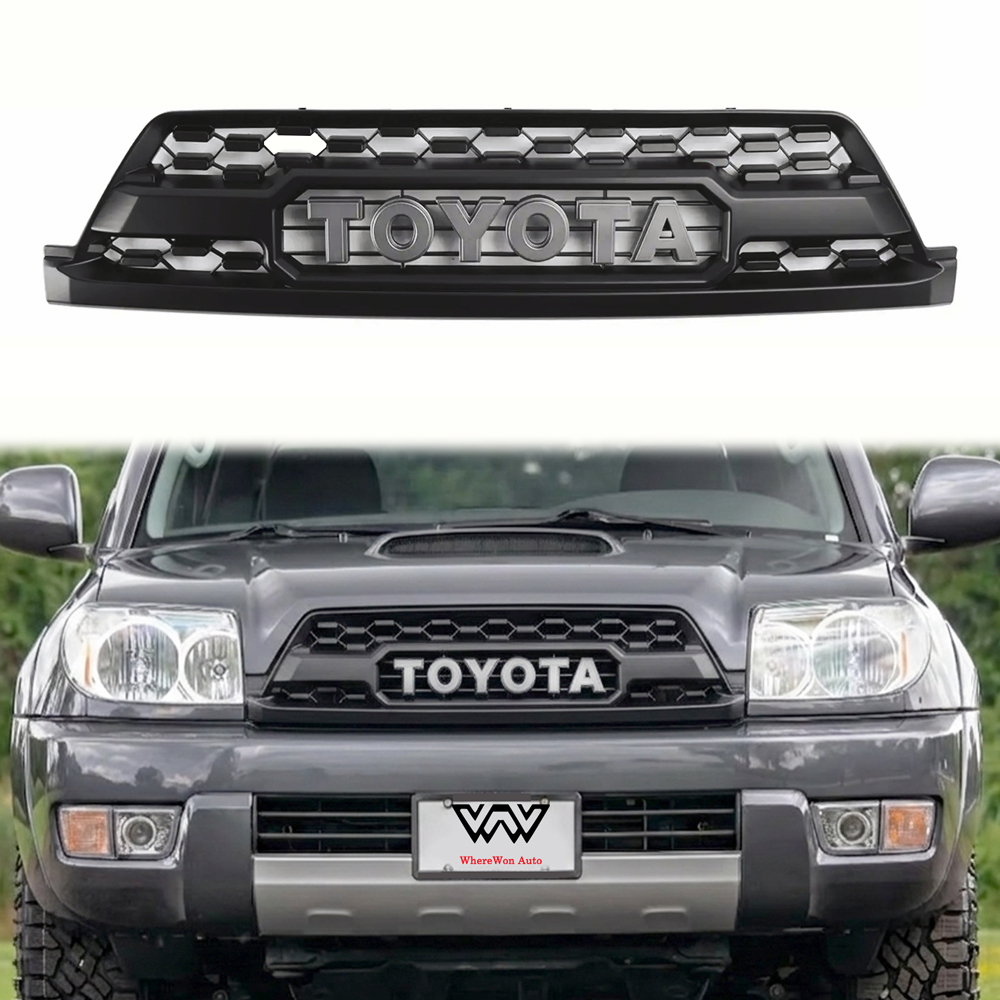 For 2003-2005 Toyota 4Runner Grill TRD PRO Style Front Grille Matte Black