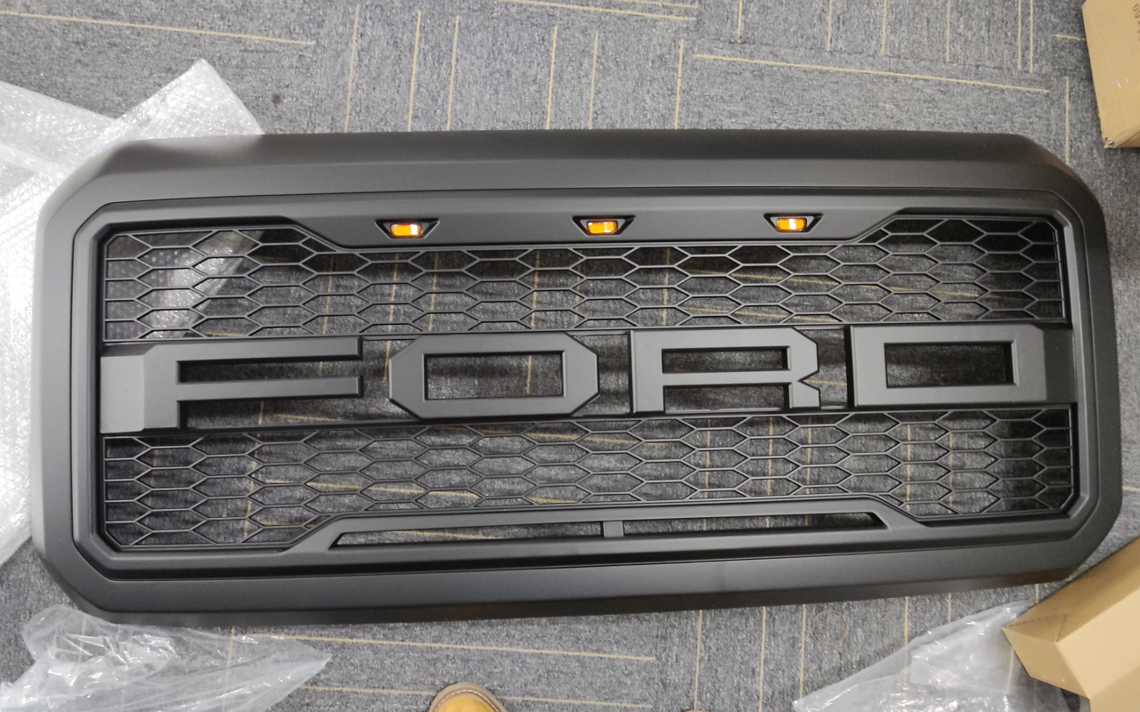 For 2011-2016 Ford F250 F350 F450 F550 Grill Raptor Style Front Grille w/ Light