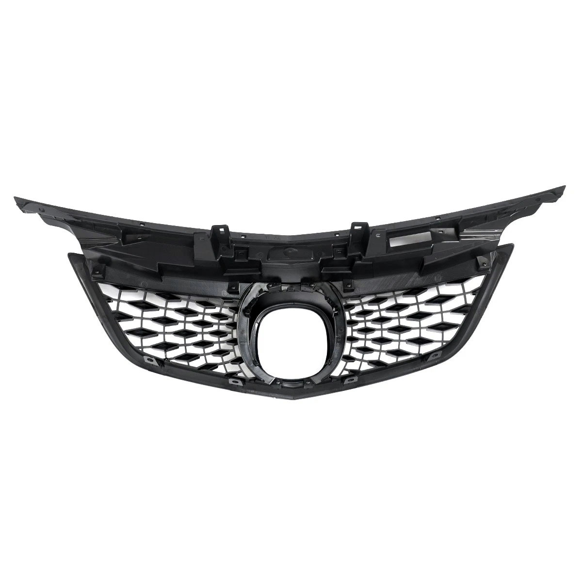 For 2012-2014 Acura TL Front Grille Gloss Black Grill with Emblem