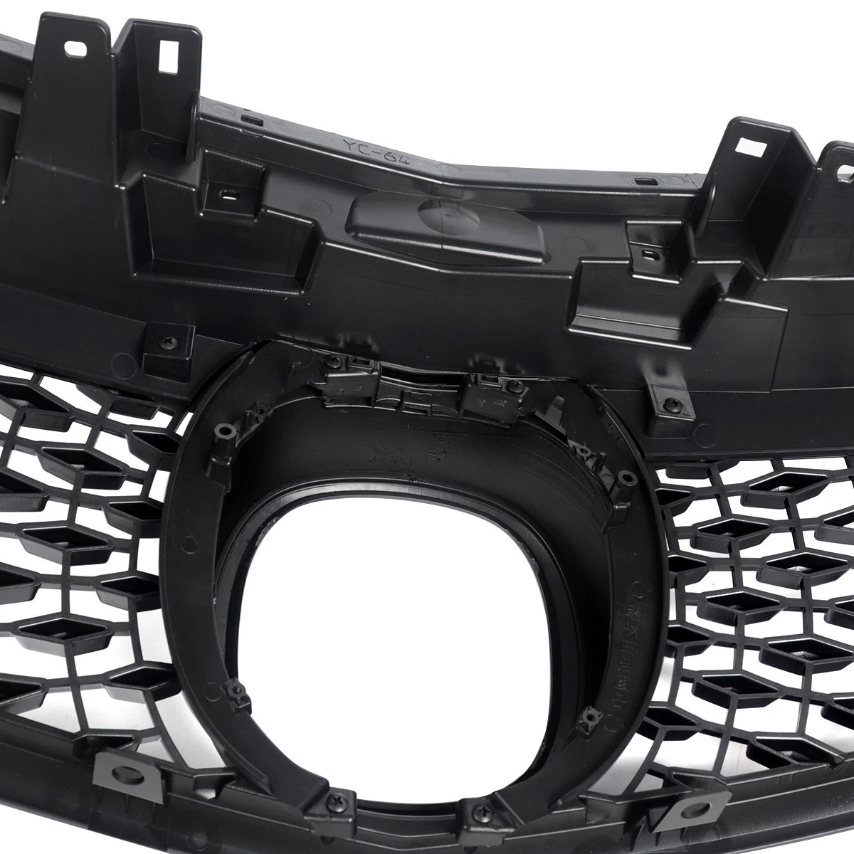 For 2012-2014 Acura TL Front Grille Gloss Black Grill with Emblem