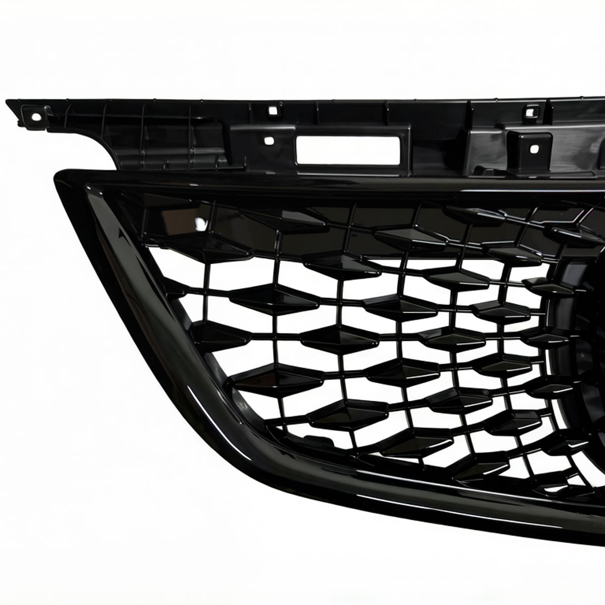 For 2012-2014 Acura TL Front Grille Gloss Black Grill with Emblem