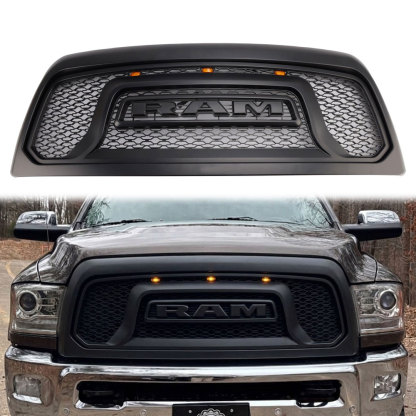 For 2013-2018 Dodge Ram 2500 3500 Front Grille Rebel Style Grill W/ LED Light