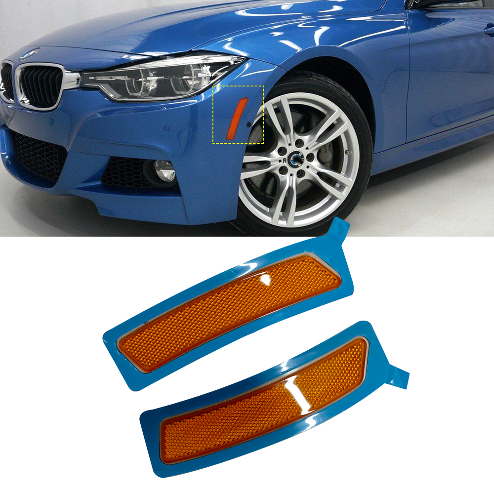 Amber Front Bumper Side Marker Reflector Light For BMW 3-Series F31 F30 335i 328i